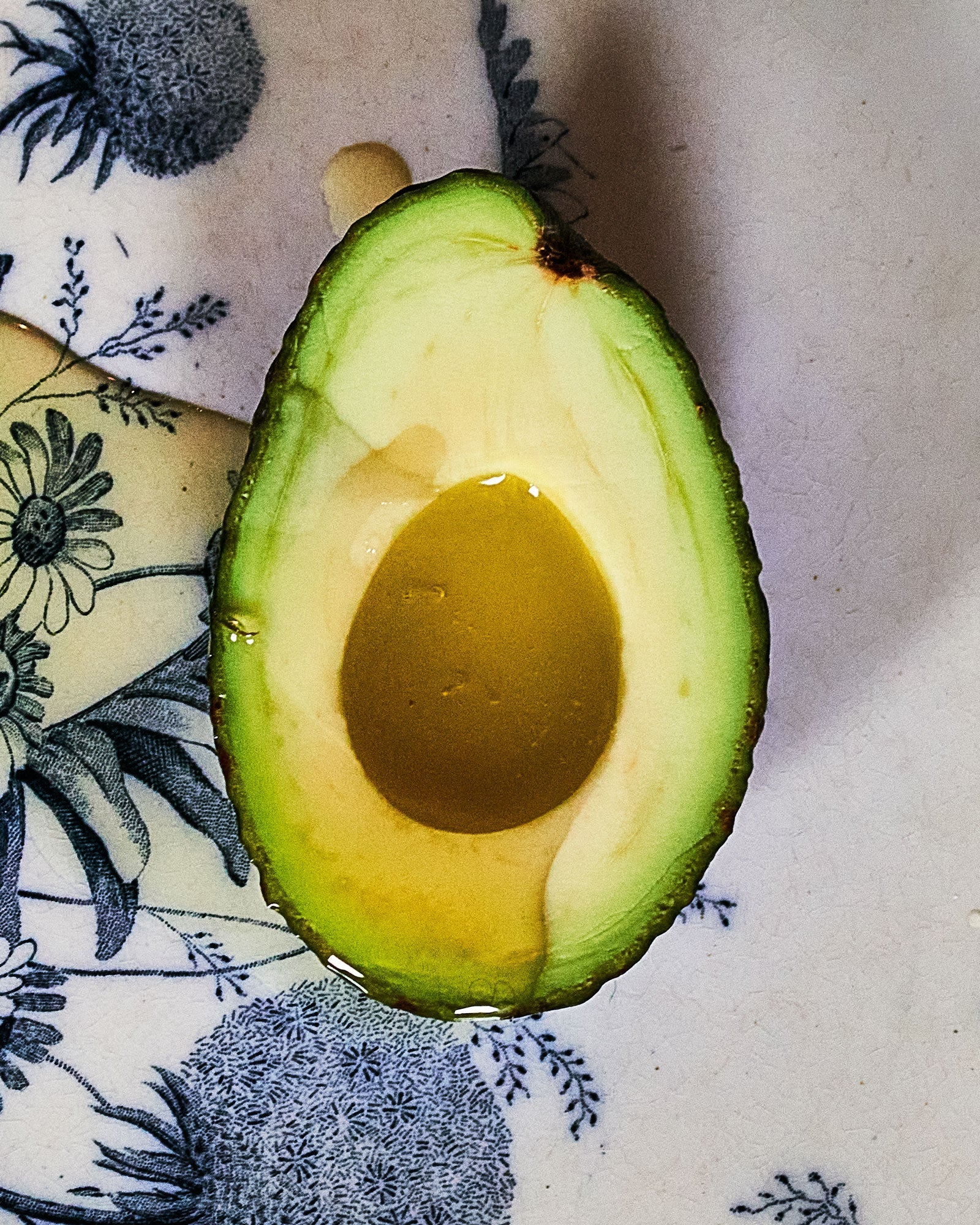 Avocado with avocado oil