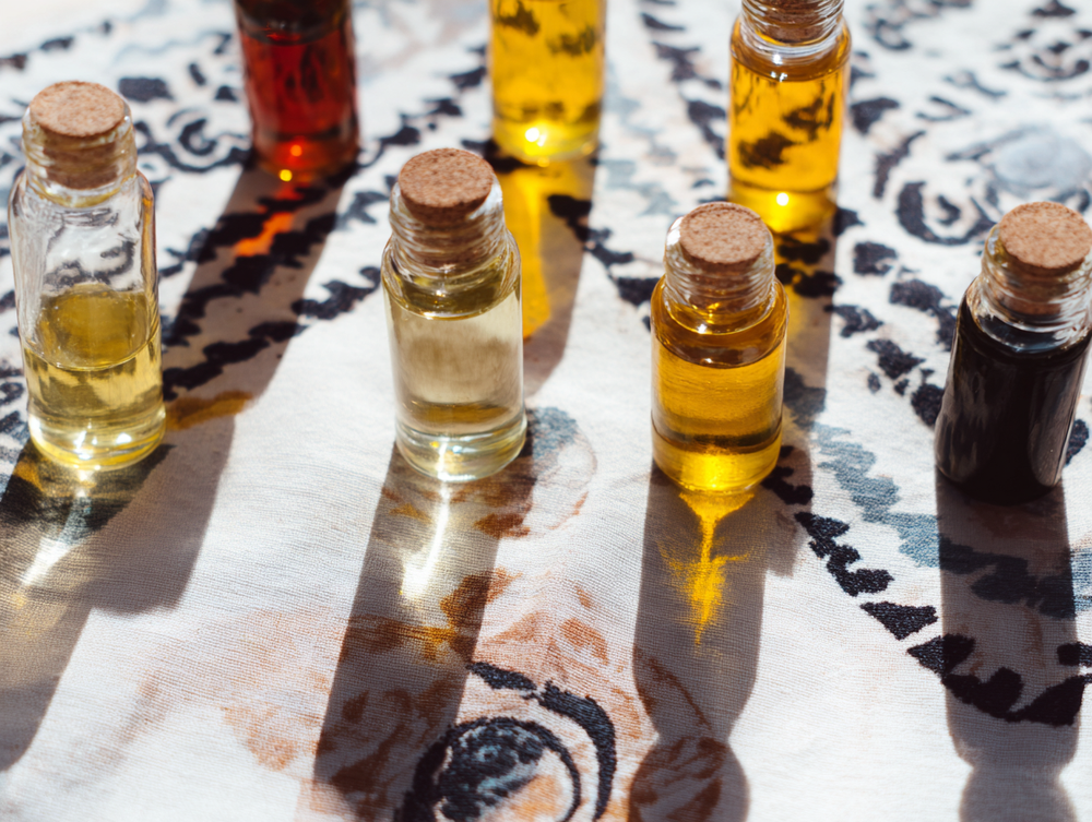 Image of vials of various oils	