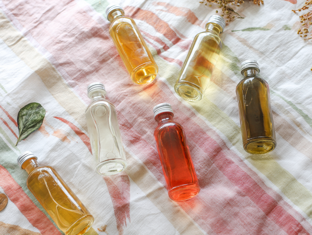 Vials of various body oils