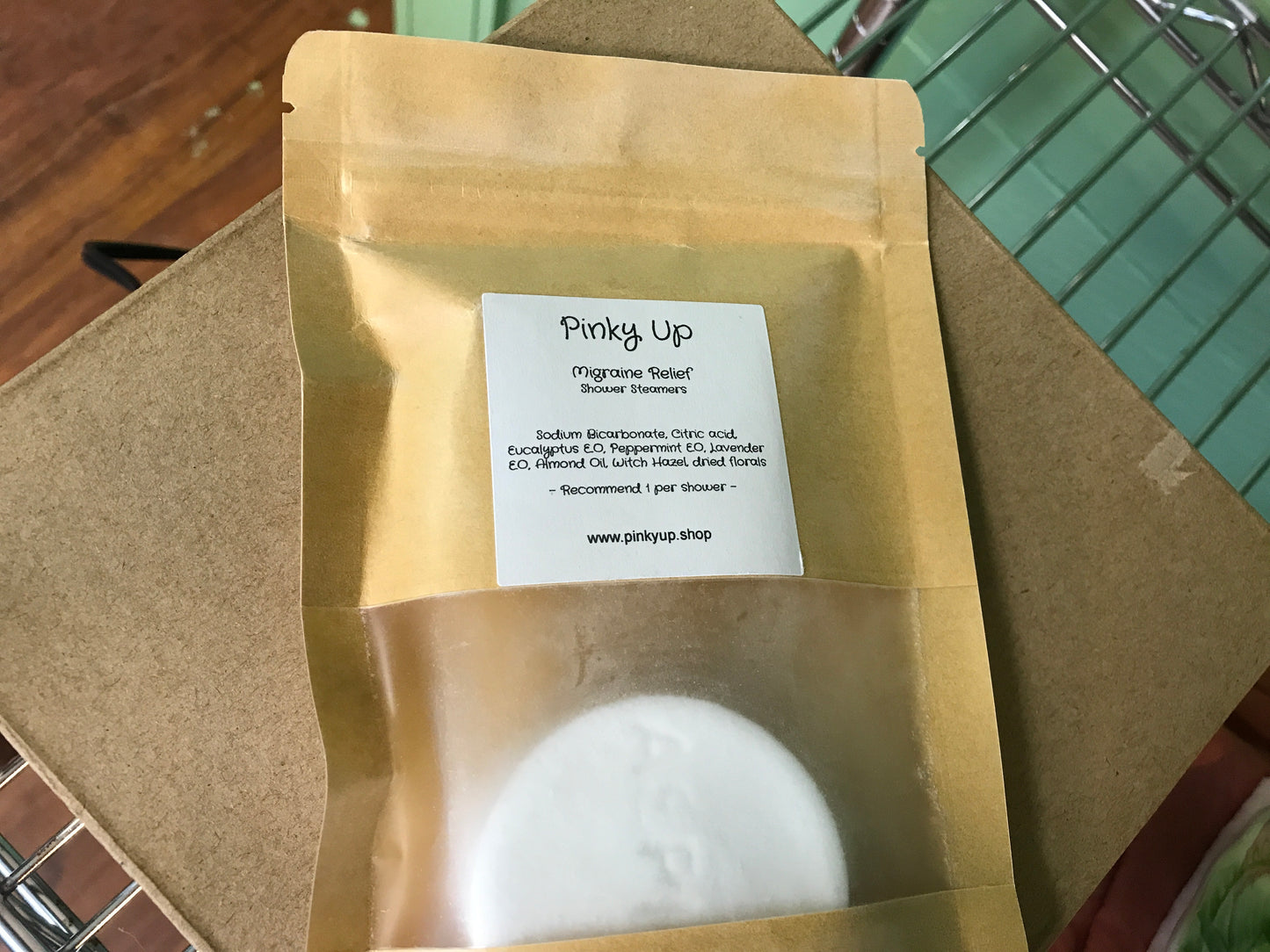 Pinky up migraine relief shower steamer