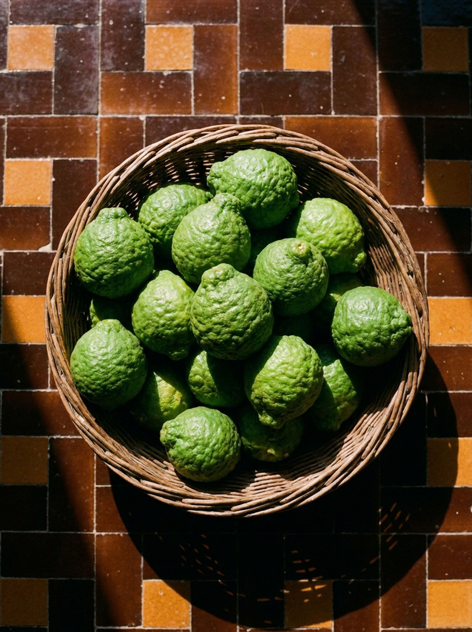 Bergamot in a basket after harvest
