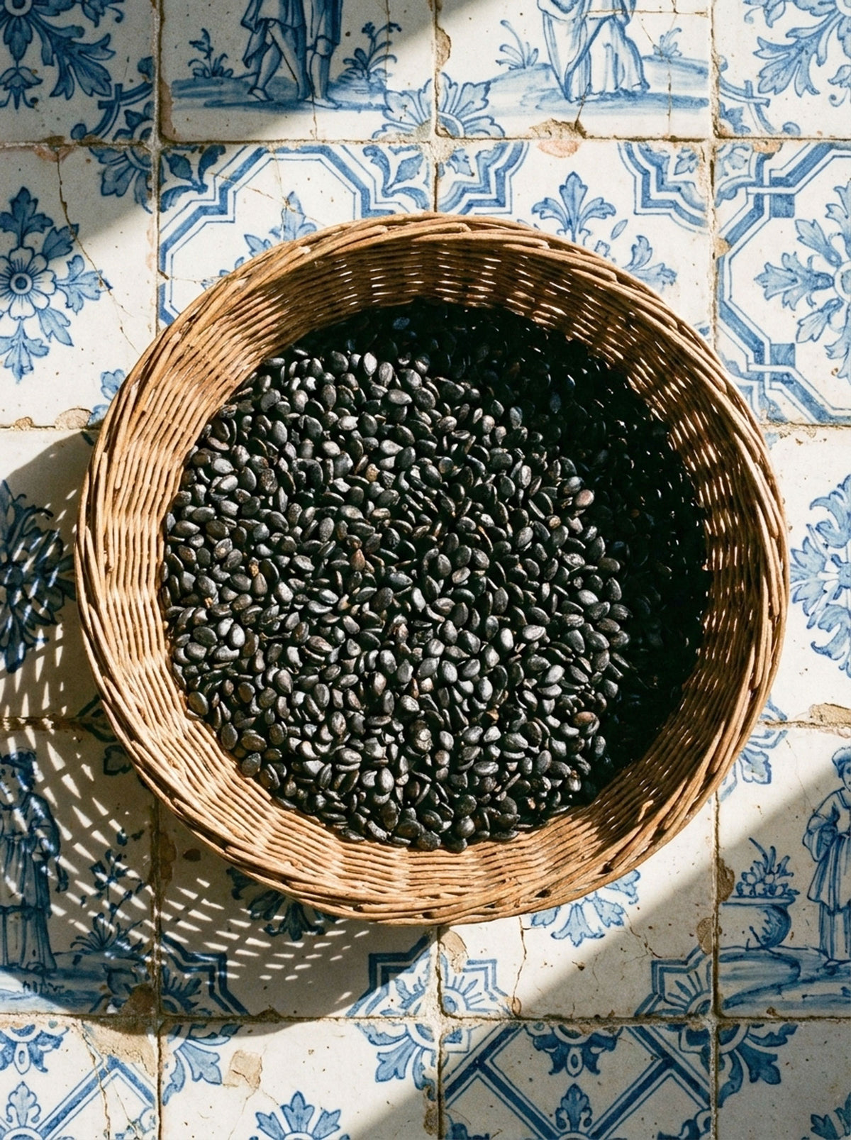 Watermelon seed in a basket after harvest